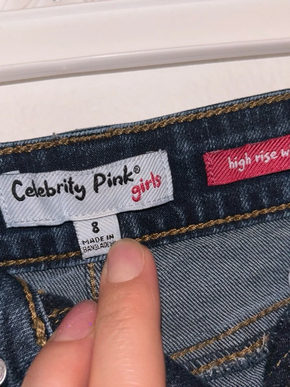 Girl’ Dark Blue Wide-Leg Denim Jeans